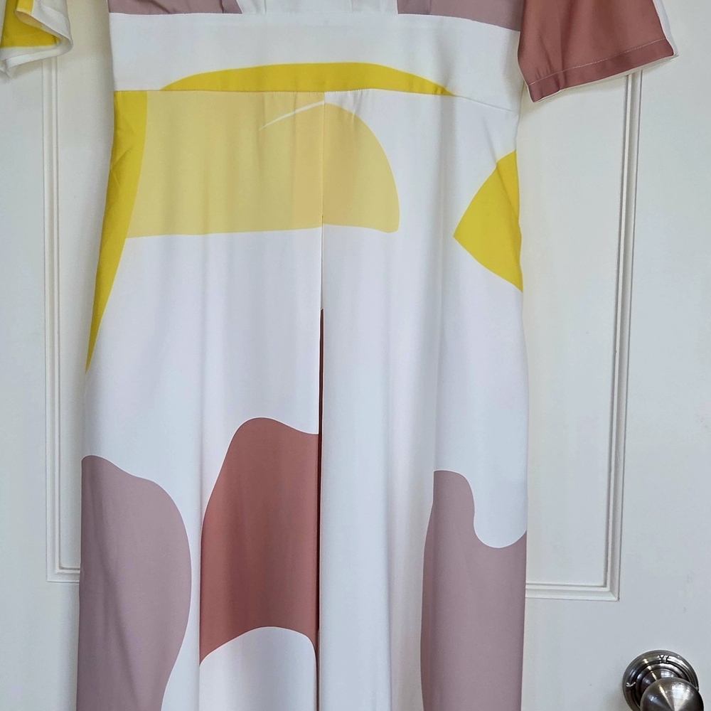 Colorful Abstract Print Dress